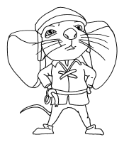 a coloring page of the tale of despereaux